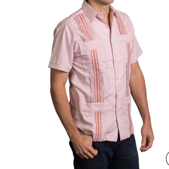 NWT San Cristobal Classic Guayabera, Burnt Orange, XL - Picture 2 of 14